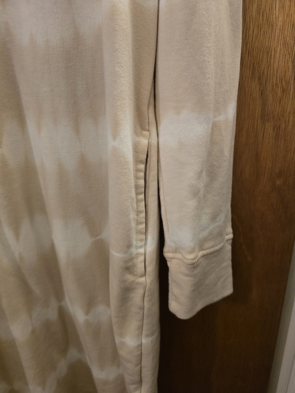 Time and Tru Beige Tie-Dye Sweatshirt Dress - Picture 3 of 5